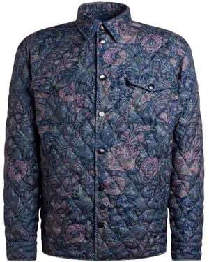 Etro ペイズリー ジャケット - ブルー