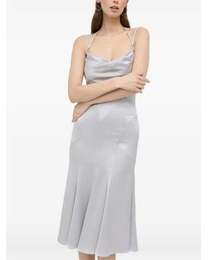 Trussardi Robe À Col Bénitier - White