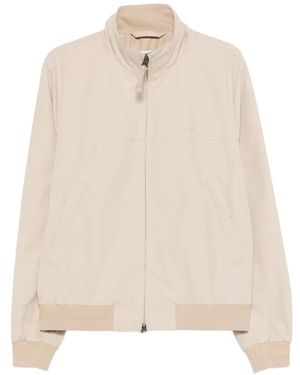GANT Zip Bomber Jacket - Natural