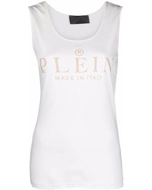 Philipp Plein Logo-Print Tank Top - White