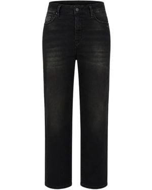 Gang Faded Straight-Leg Jeans - Black