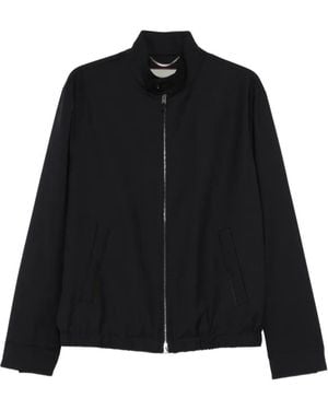 Canali Zip-Up Bomber Jacket - Black