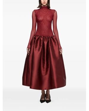 Atu Body Couture Sheer Ruffled Dress - Red