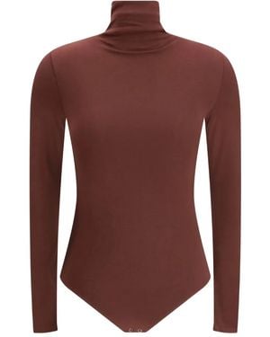 Wolford Colorado String Turtleneck Long-Sleeved Body - Purple