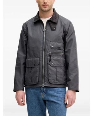 Barbour Corduroy-Collar Multi-Pocket Jacket - Gray