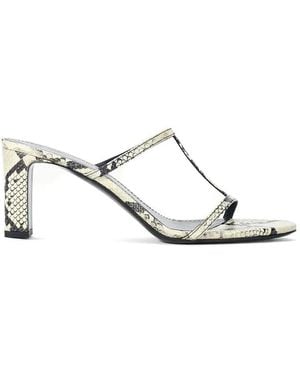 STAUD Talita Sandalen Mit Schlangen-Effekt - Weiß