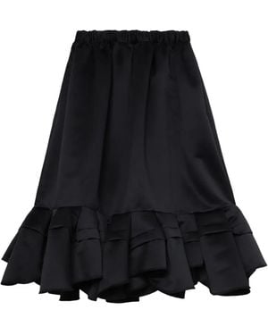 Comme des Garçons Rock mit Rüschen - Schwarz