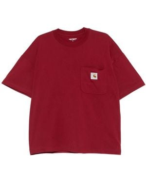 Carhartt T-Shirt mit Logo-Patch - Rot