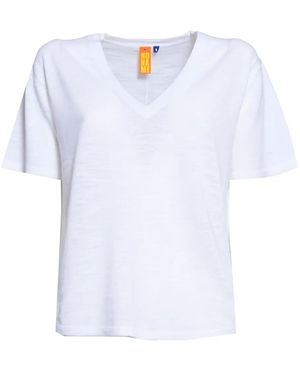 Esea Camiseta Con Cuello En V - Blanco