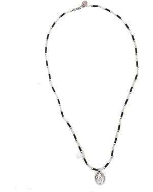 Palm Angels Palm-Tree Beaded Necklace - Black