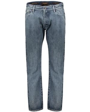 Moorer Pavel 10 Faded Straight-Leg Jeans - Blue