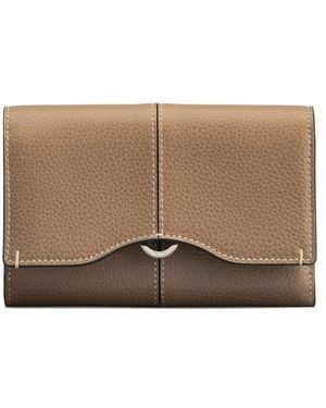 Tod's Tri-Fold Pebble Leather Wallet - Bruin