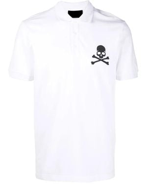 Philipp Plein Polo A Maniche Corte - Bianco