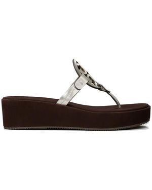 Tory Burch Miller Wedge Sandals - White
