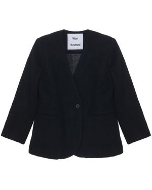 Won Hundred Collarless Blazer - Blue