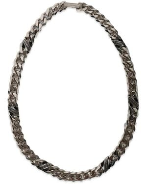 Vetements Collier En Chaîne Épaisse À Logo - Metallic