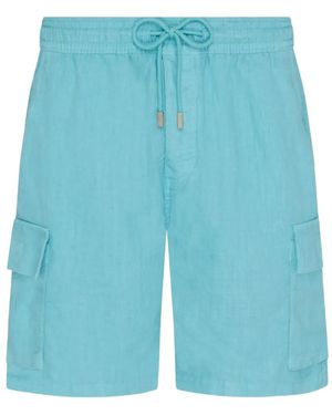 Vilebrequin Baie Linen Cargo Trousers - Blue