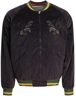 Kapital Eagle-Embroidered Bomber Jacket - Black