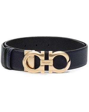 Ferragamo Wendbarer Gürtel mit "Gancio"-Schnalle - Blau