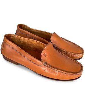 Tod's Gommino Loafer Mit Monogramm-Prägung - Braun