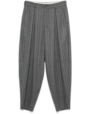 Comme des Garçons Pantaloni Gessati - Grigio