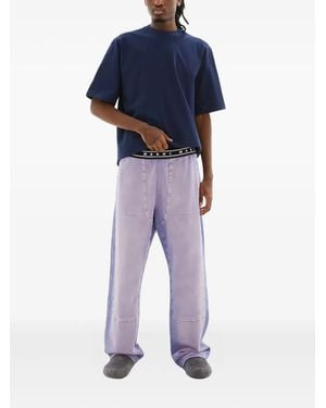 Marni Logo-Waistband Trousers - Blue