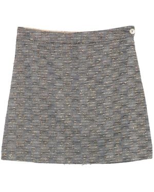 Momoní Sirene Textured Metallic-Thread Skirt - Grey