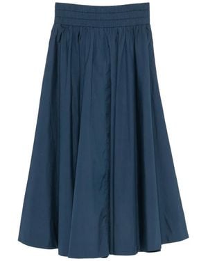 Suzie Kondi Kyria Elasticated-Waist Gathered Midi Skirt - Blue