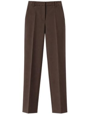 Jucca Pressed-Crease Tailored Pants - Brown