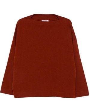 Dusan Boat-Neck Jumper - Red