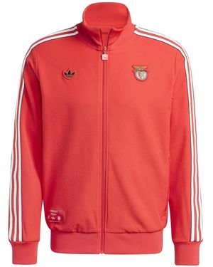adidas Giacca Con Dettaglio A Tre Righe - Rosso