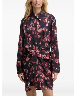 A.L.C. Mia Long Sleeve Silk Blend Dress - Red