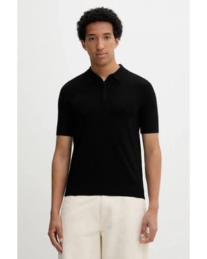 HUGO Embroidered-Logo Polo Shirt - Black