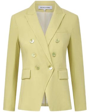 Veronica Beard Miller Double-Breasted Blazer - Yellow