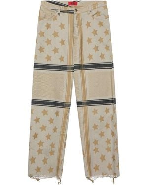 424 Pantalones con motivo de estrellas - Neutro
