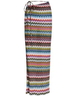 Missoni Zigzag Tie Maxi Skirt - White