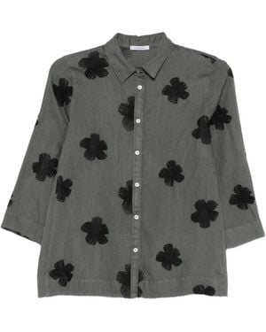 ROSSO35 Floral Shirt - Gray