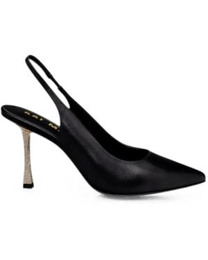 Kat Maconie Crystal-Embellished Slingback Pumps - Black