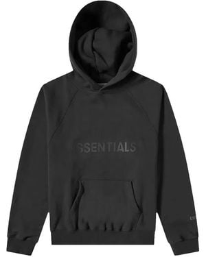 Fear Of God Essentials Logo-Print Hoodie - Black