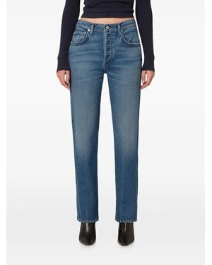 Citizens of Humanity High-Rise Slim-Fit Jeans - Blue
