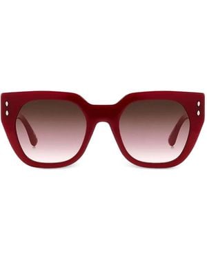 Isabel Marant Square-Frame Sunglasses - Red