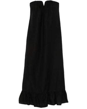 Adriana Degreas Ruffled Maxi Dress - Black