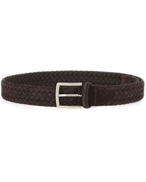 Athison Mountain Woven Suede Belt - White
