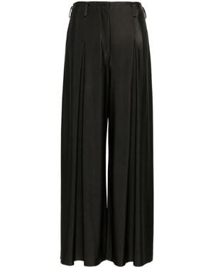 Giorgio Armani Pleated Wide Pants - Black