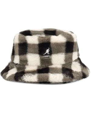 Kangol Cappello Bucket A Quadri - Neutro