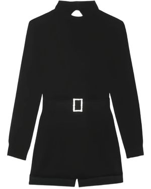 Saint Laurent Mono Corto Con Espalda Descubierta - Negro