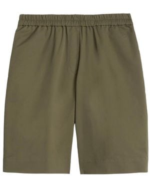 Aspesi Elasticated-Waistband Shorts - Green