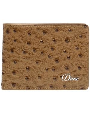 Dime Logo-Print Bifold Wallet - Brown