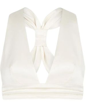 Violante Nessi Adele Bow Detail Top - White
