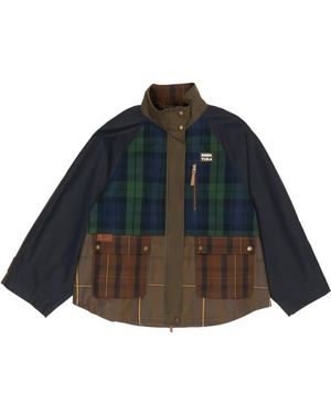 Bimba Y Lola Plaid Zip-Fastening Jacket - Blue